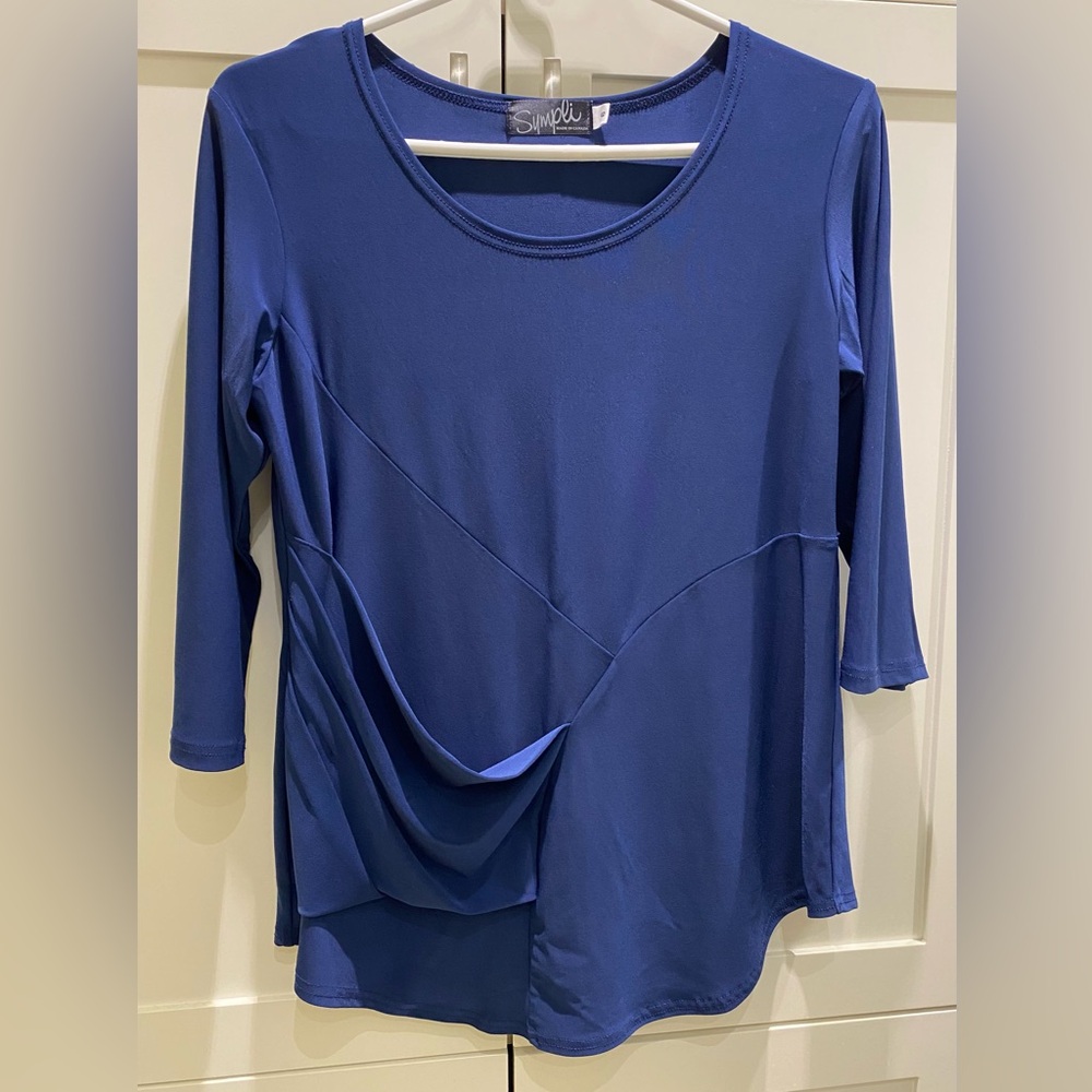 Sympli Blue 3/4 Sleeve Tunic
